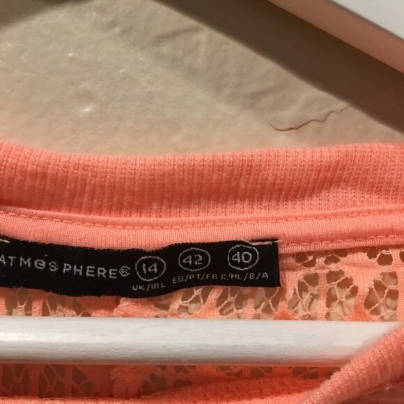 Atmosphere crochet coral top lightweight M10 swim cover up - Picture 4 of 5